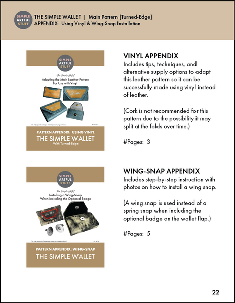SIMPLE WALLET (PDF w/SVG)
