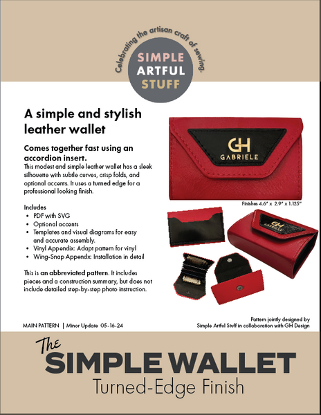 SIMPLE WALLET (PDF w/SVG)
