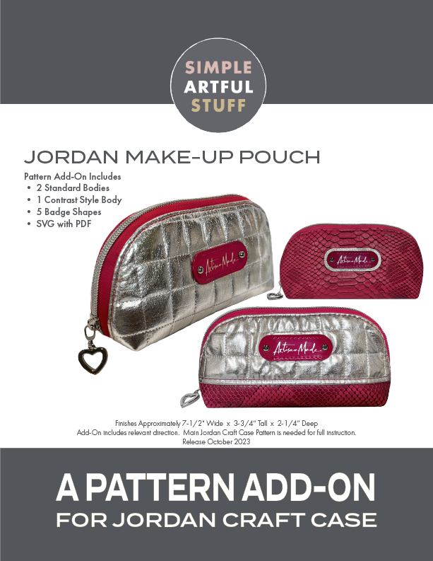 JORDAN CRAFT CASE Pattern Add On Make Up Pouch Simple Artful Stuff