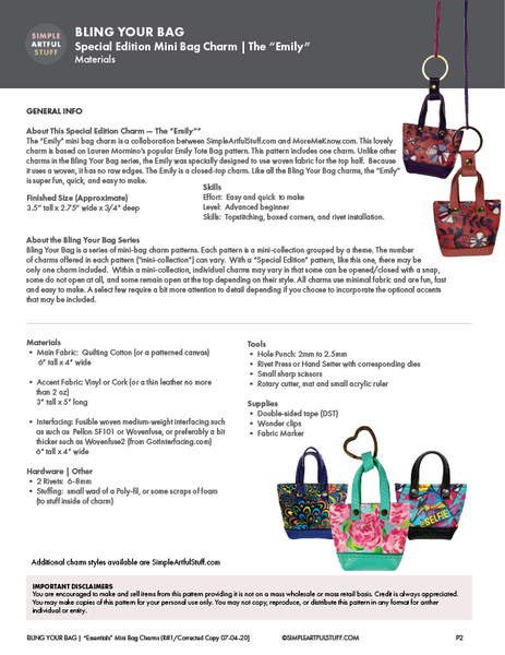 BLING YOUR BAG - Emily Special Edition Charm (1 Charm)