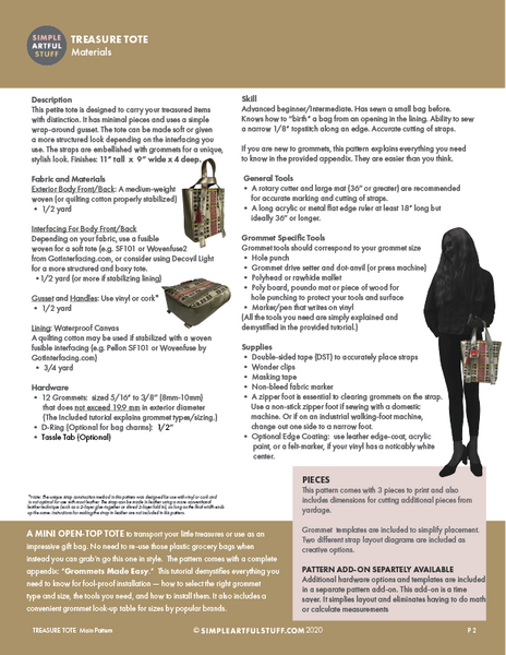 TREASURE TOTE - Main Pattern