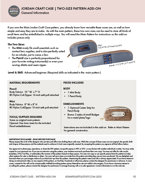 JORDAN CRAFT CASE - Pattern Add-On (2 Sizes)