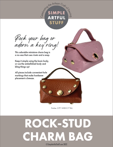 ROCK-STUD CHARM BAG (PDF + SVG)
