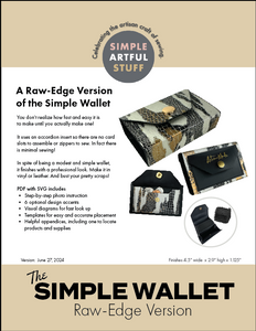 SIMPLE WALLET - RAW EDGE (PDF w/SVG)