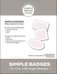 SIMPLE BADGES To Use With Logo Stamps [PDF & SVG]